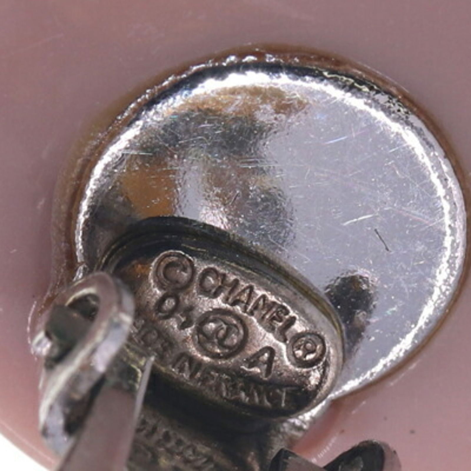 Plastic Chanel Clip Earrings - 4