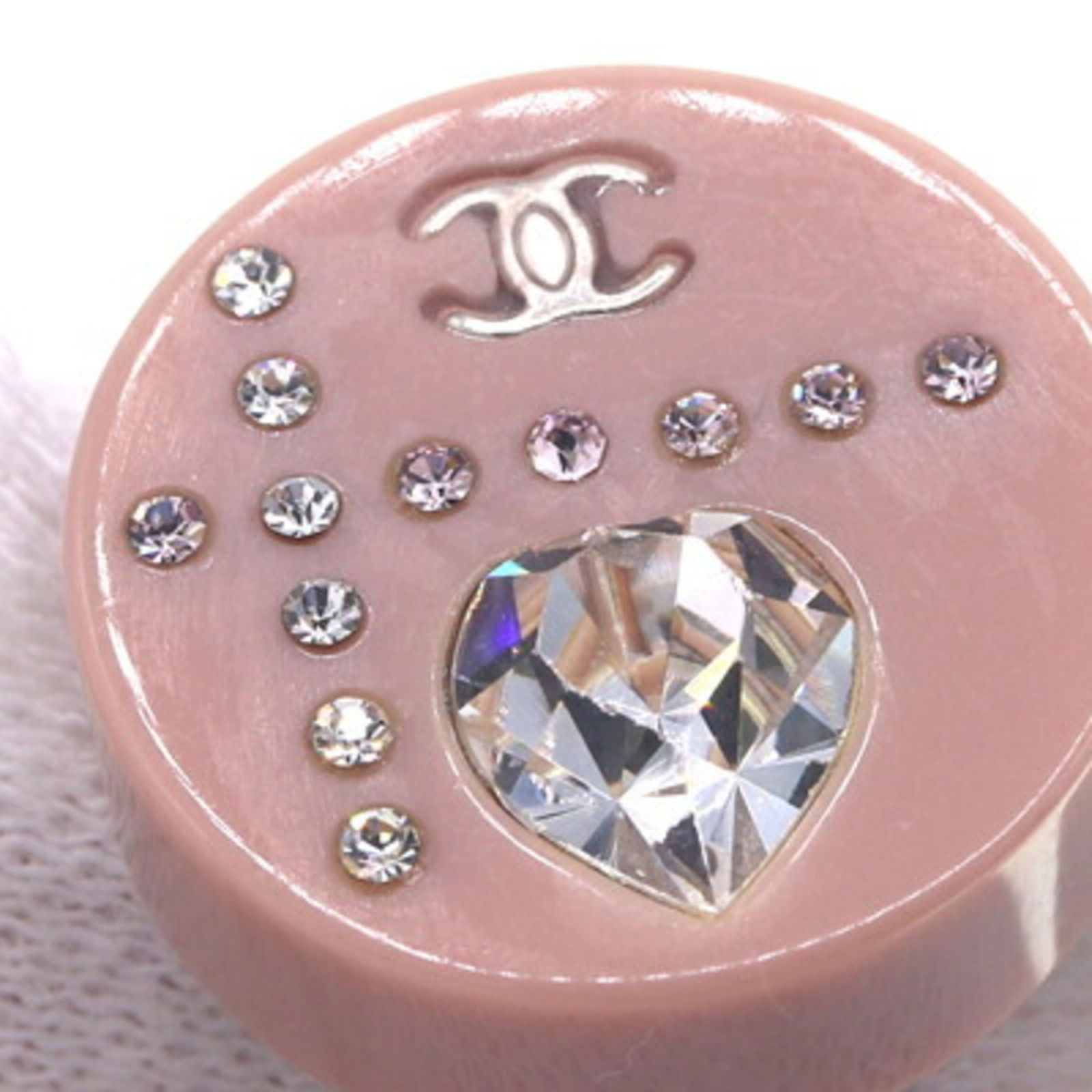 Plastic Chanel Clip Earrings - 5