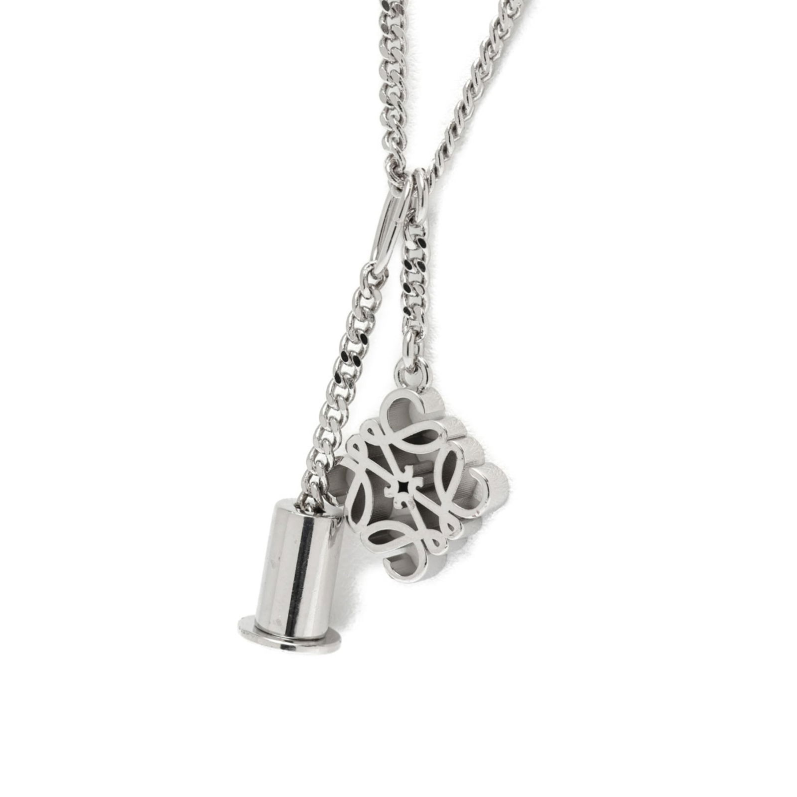 S-158906 LOEWE Anagram Personalization Necklace Metal Palladium (Silver) (1 of 7)
