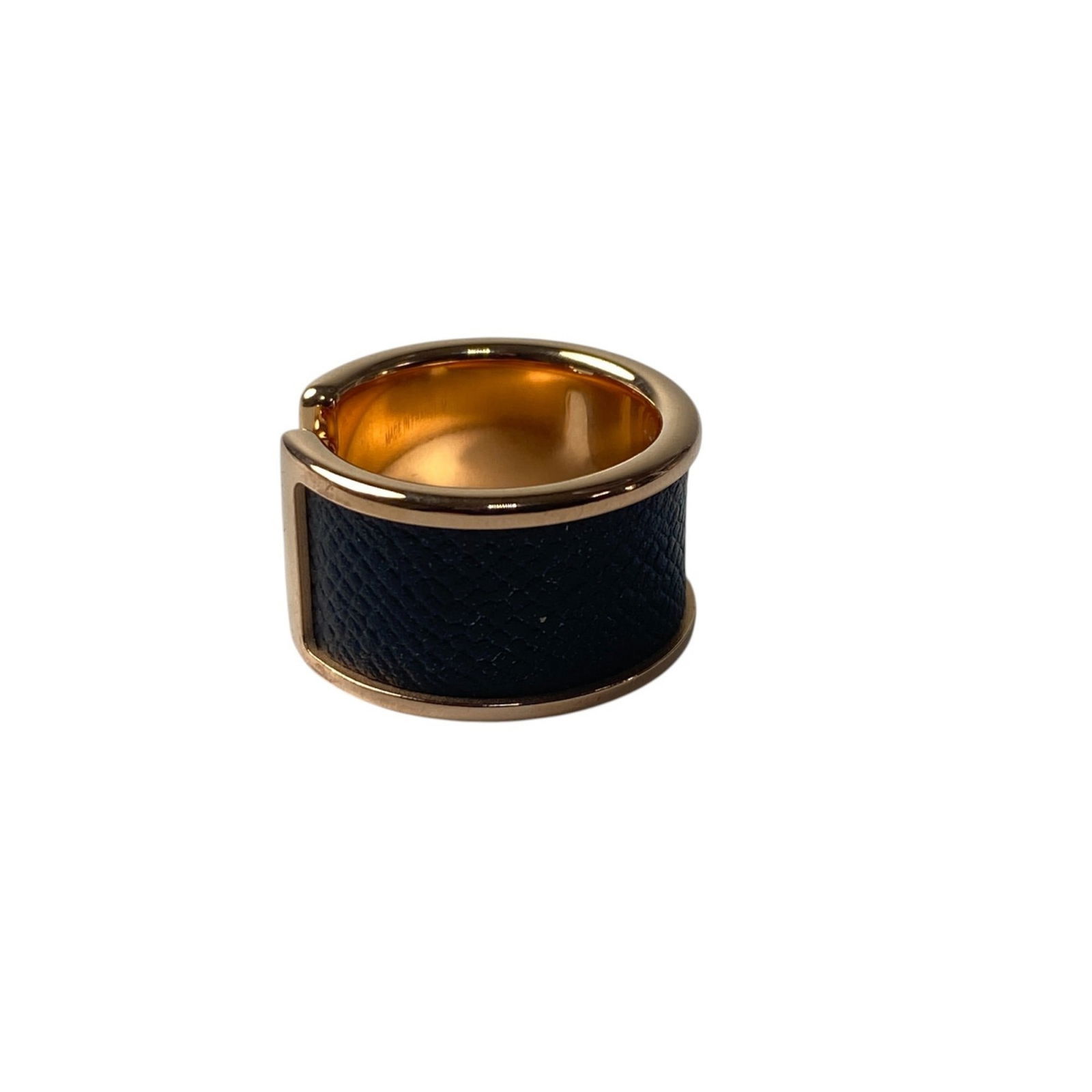 Leather Hermes Band Ring - 4