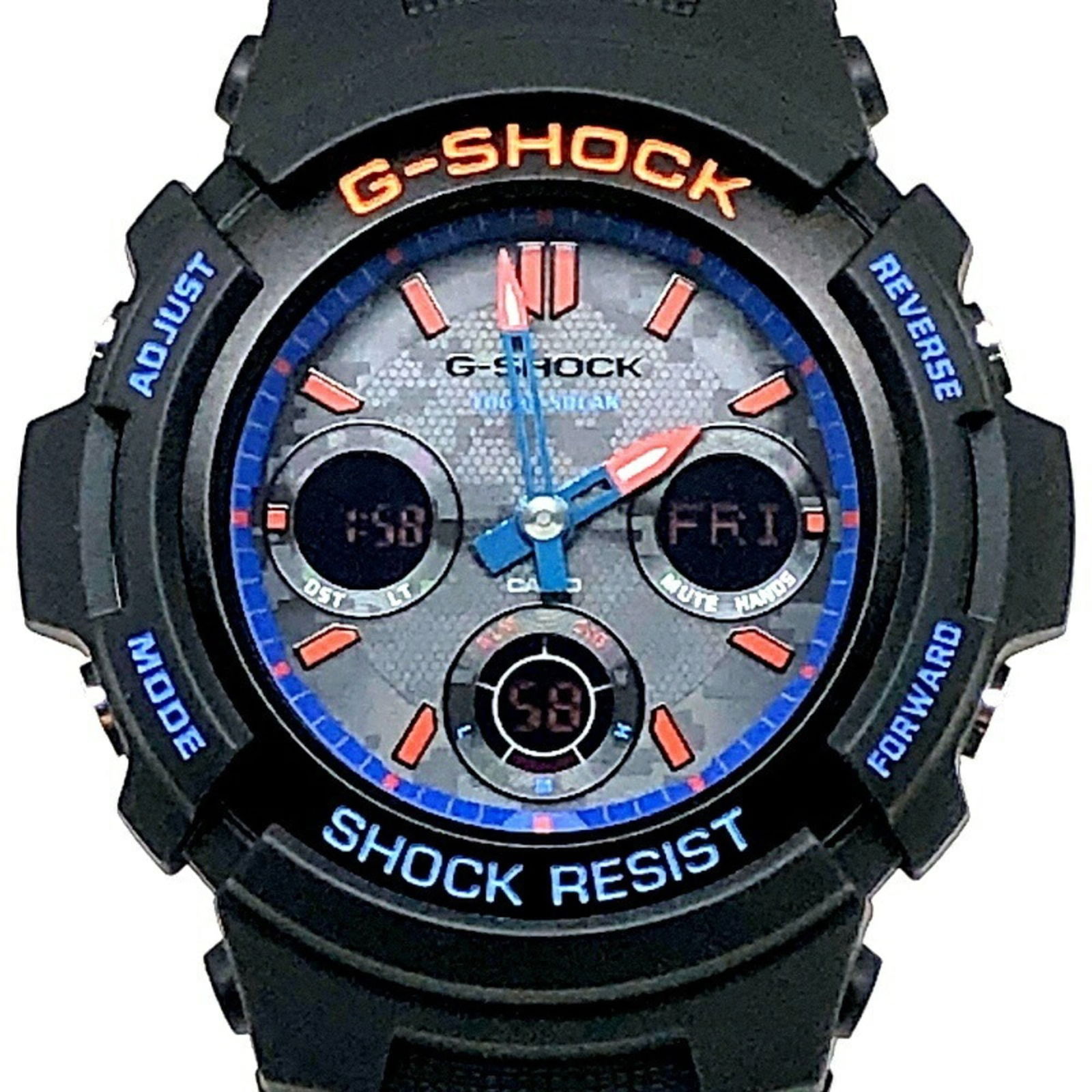 Wristwatch Casio: Wristwatch Casio This listing features Wristwatch Casio. Item specifics are provided below. Item Specifics: Brand: Casio Type: Wristwatch Gender: Men Display: Analog Color (Dial): Black, Blue, Orange