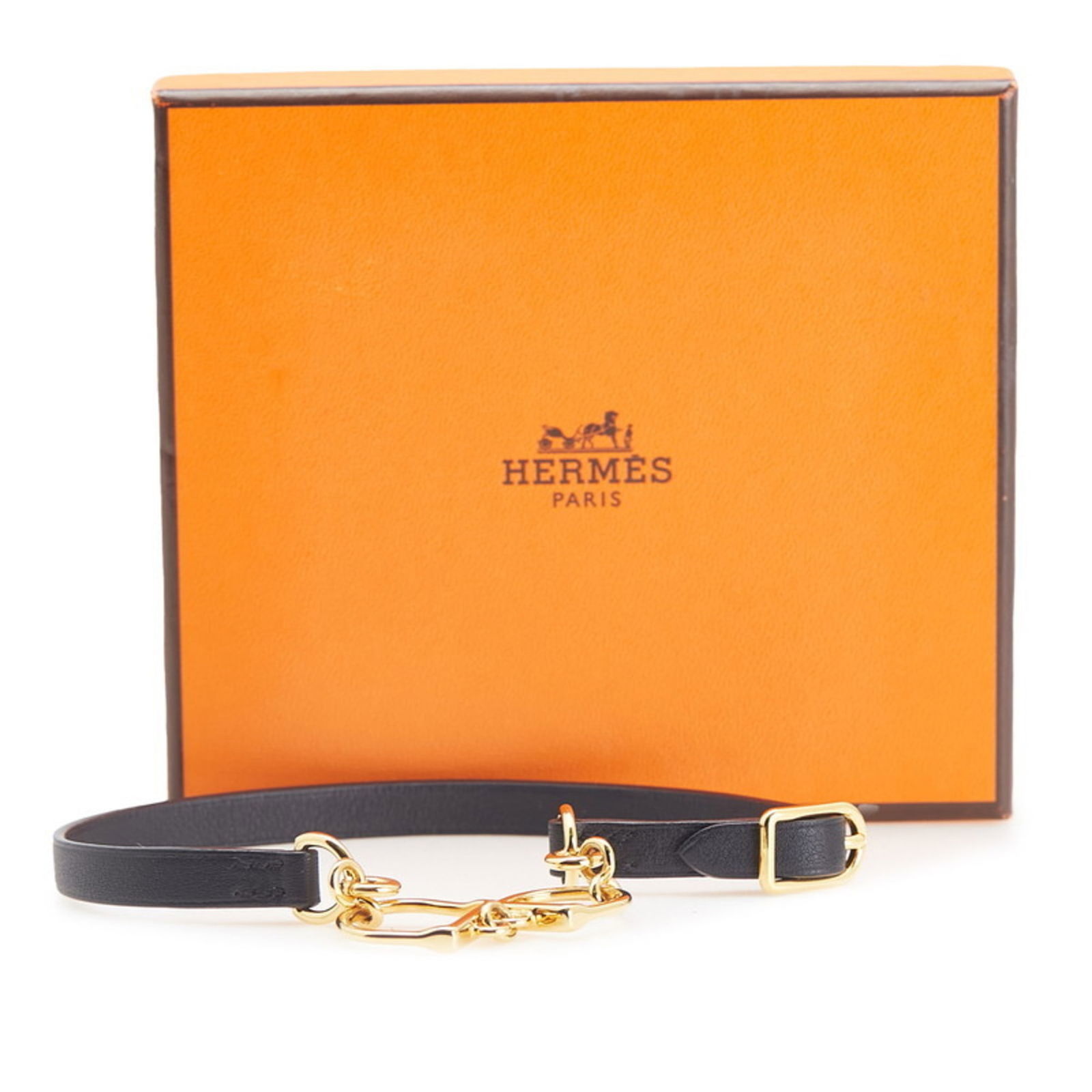 Leather Hermes Charm Bracelet - 7