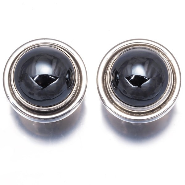 Silver Georg Jensen Earrings Hematite 86D 925 Sterling (1 of 5)