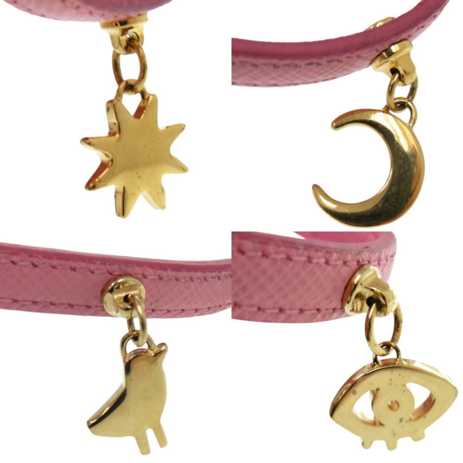 Leather Prada Charm Bracelet - 9