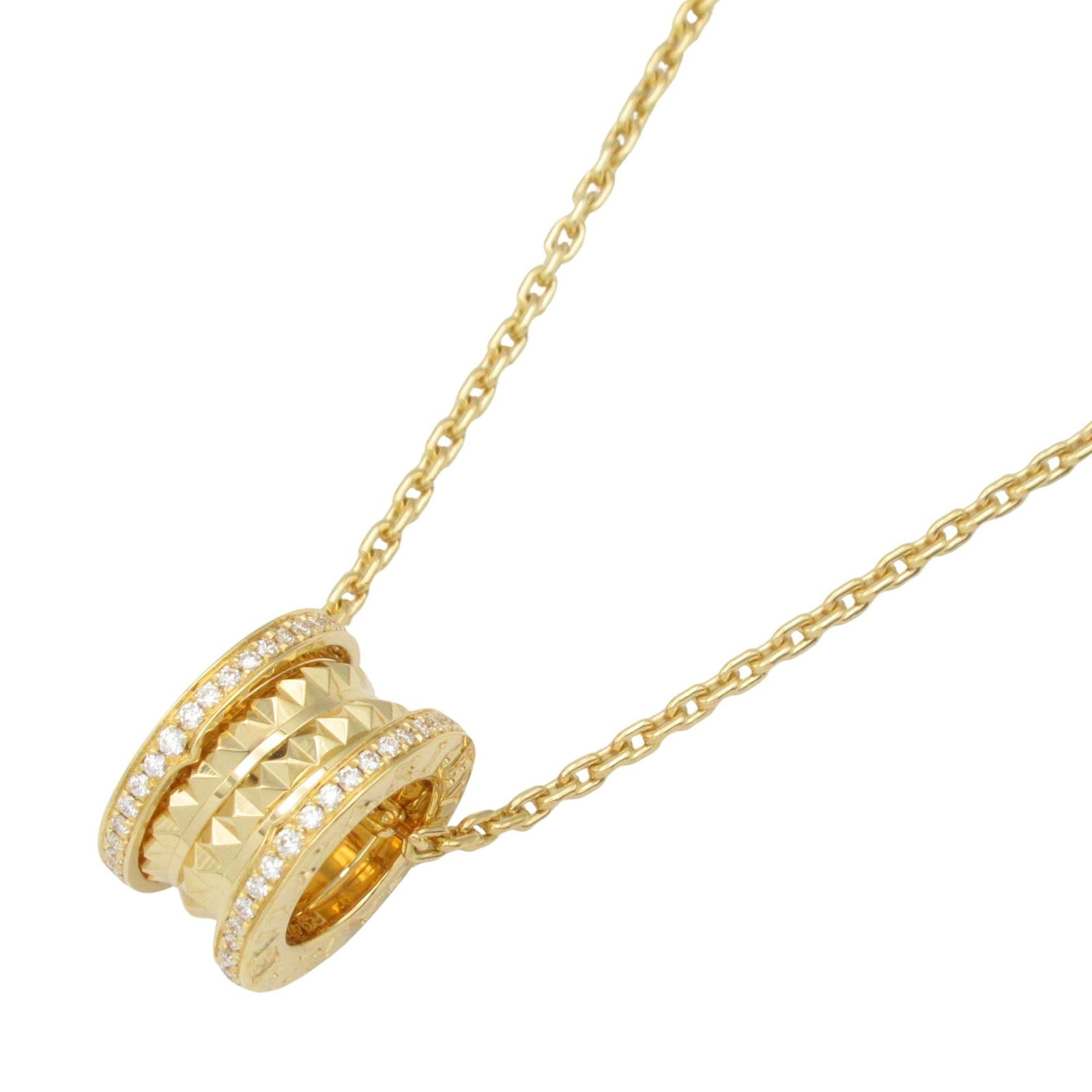 Women's - BVLGARI B-zero1 Spiral Necklace - Diamond 18K Yellow Gold - Clear Diamond: Women's - BVLGARI B-zero1 Spiral Necklace - Diamond 18K Yellow Gold - Clear Diamond This listing features Women's - BVLGARI B-zero1 Spiral Necklace - Diamond 18K Yellow Gold - Clear Diamond. Item