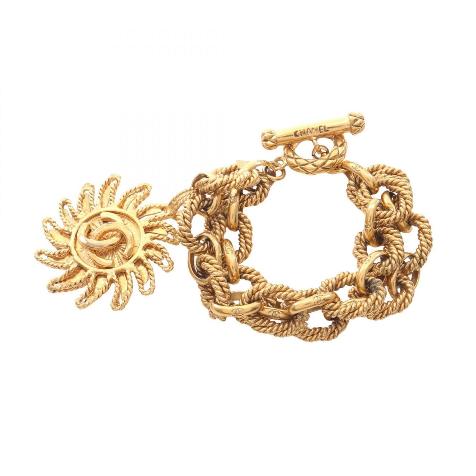 Plating Chanel Charm Bracelet Gold: Plating Chanel Charm Bracelet Gold This listing features Plating Chanel Charm Bracelet Gold. Item specifics are provided below. Item Specifics: Brand: Chanel Type: Charm Bracelet Gender: Women