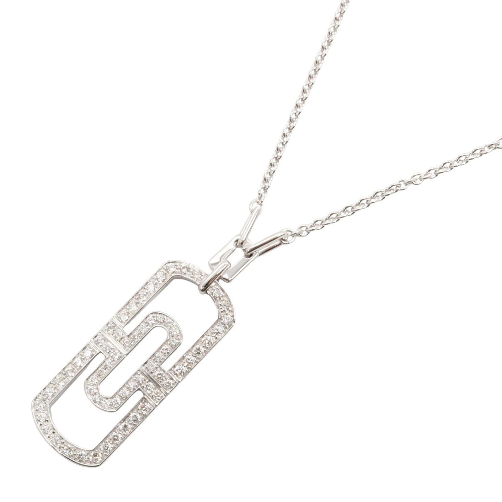 for Men and Women - Bvlgari Parentesi Diamond Necklace - 18K White Gold (K18WG) with Diamonds -: for Men and Women - Bvlgari Parentesi Diamond Necklace - 18K White Gold (K18WG) with Diamonds - Clear This listing features for Men and Women - Bvlgari Parentesi Diamond Necklace - 18K White Gold
