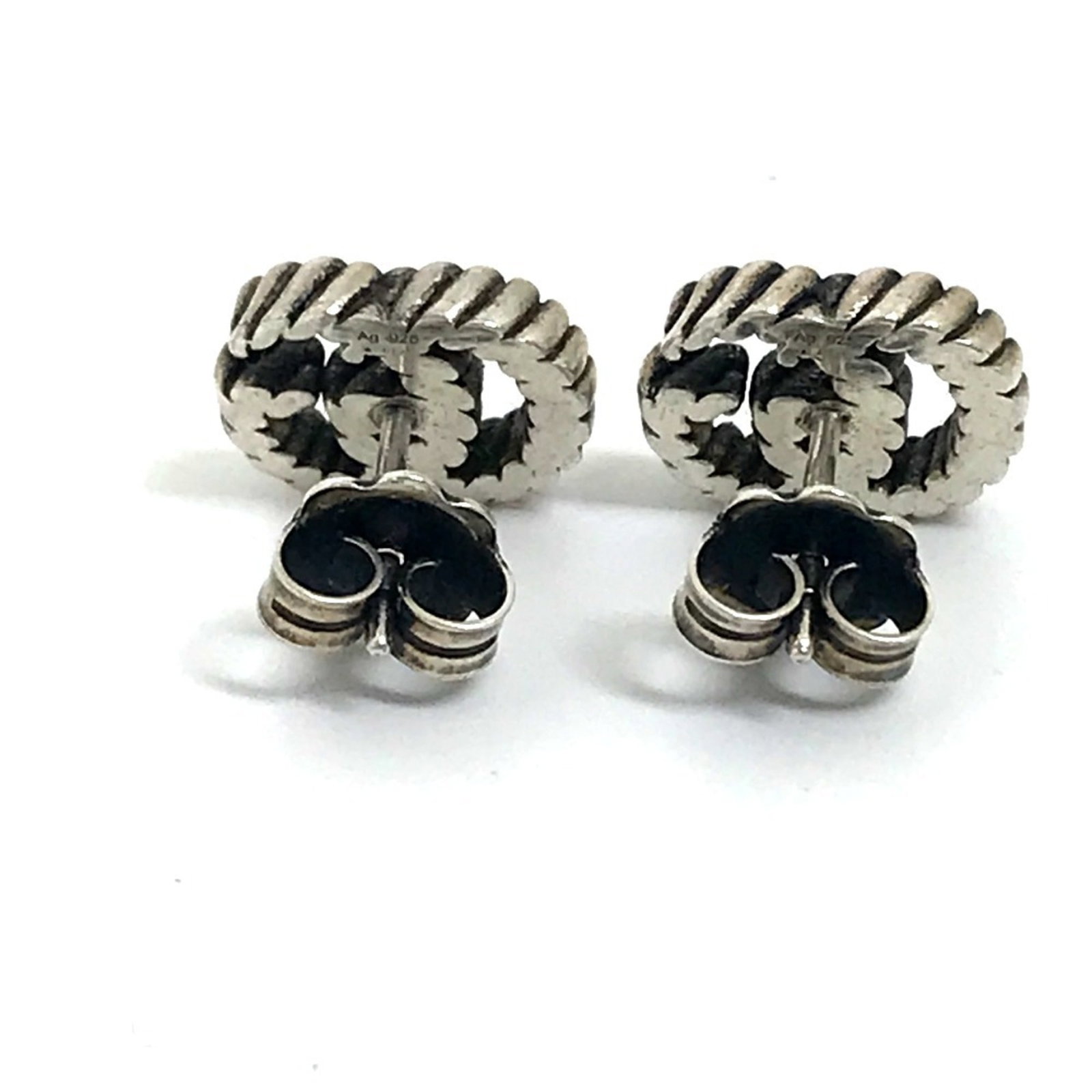 925 Gucci Stud Earrings Silver - 4