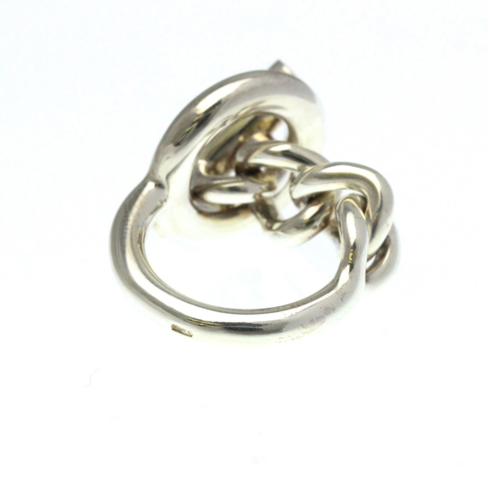 Silver Hermes Band Ring - 3