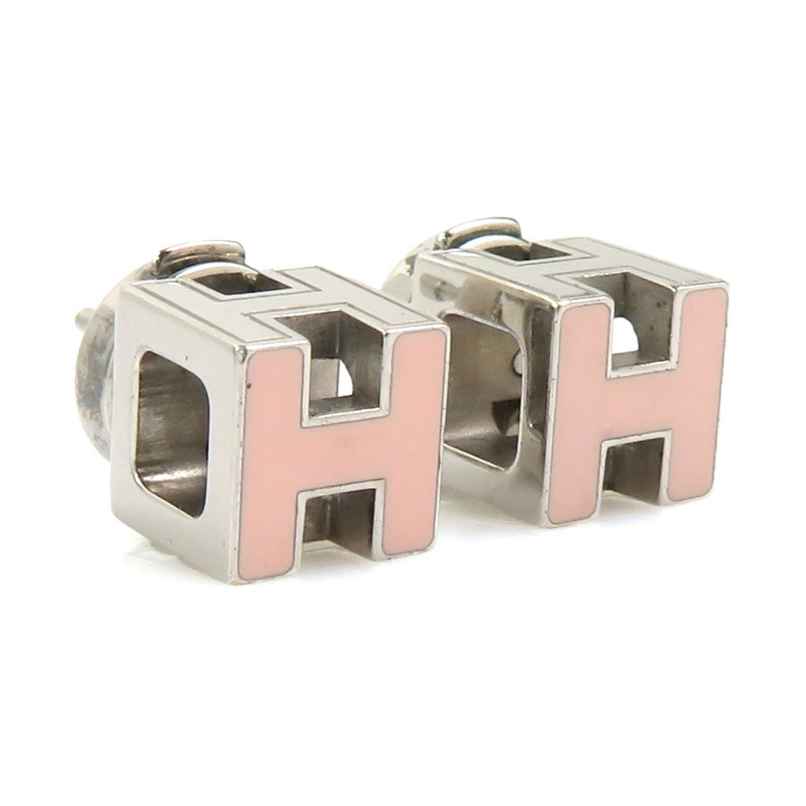 Metal Hermes Stud Earrings - 2