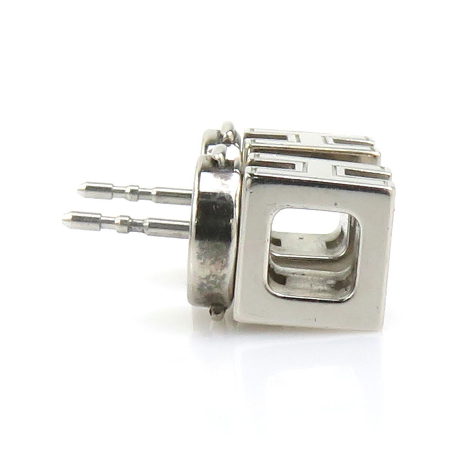 Metal Hermes Stud Earrings - 3