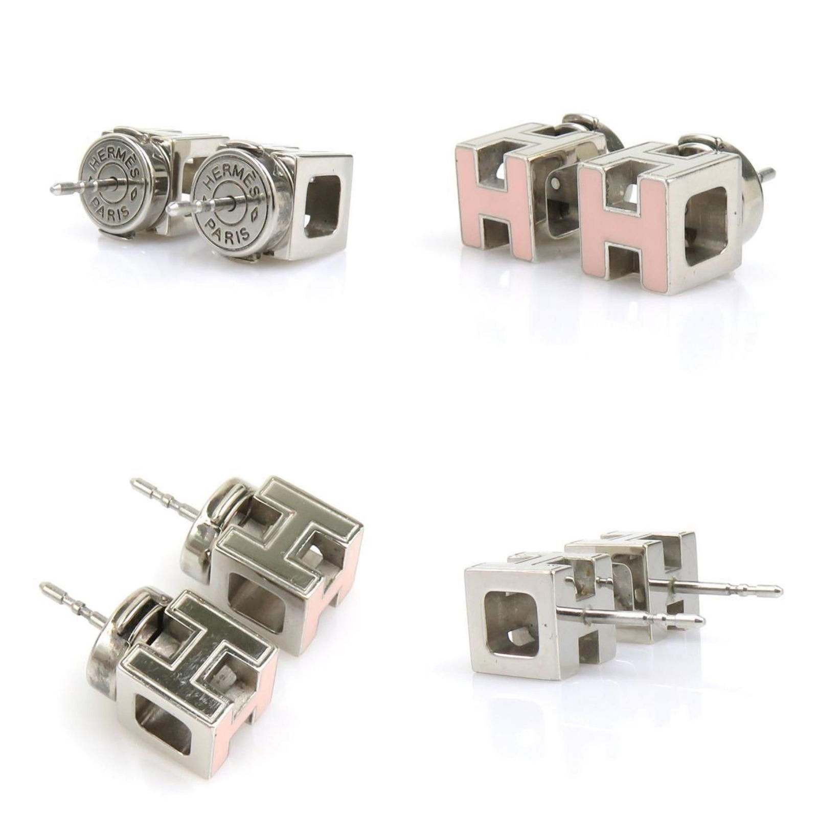 Metal Hermes Stud Earrings - 4