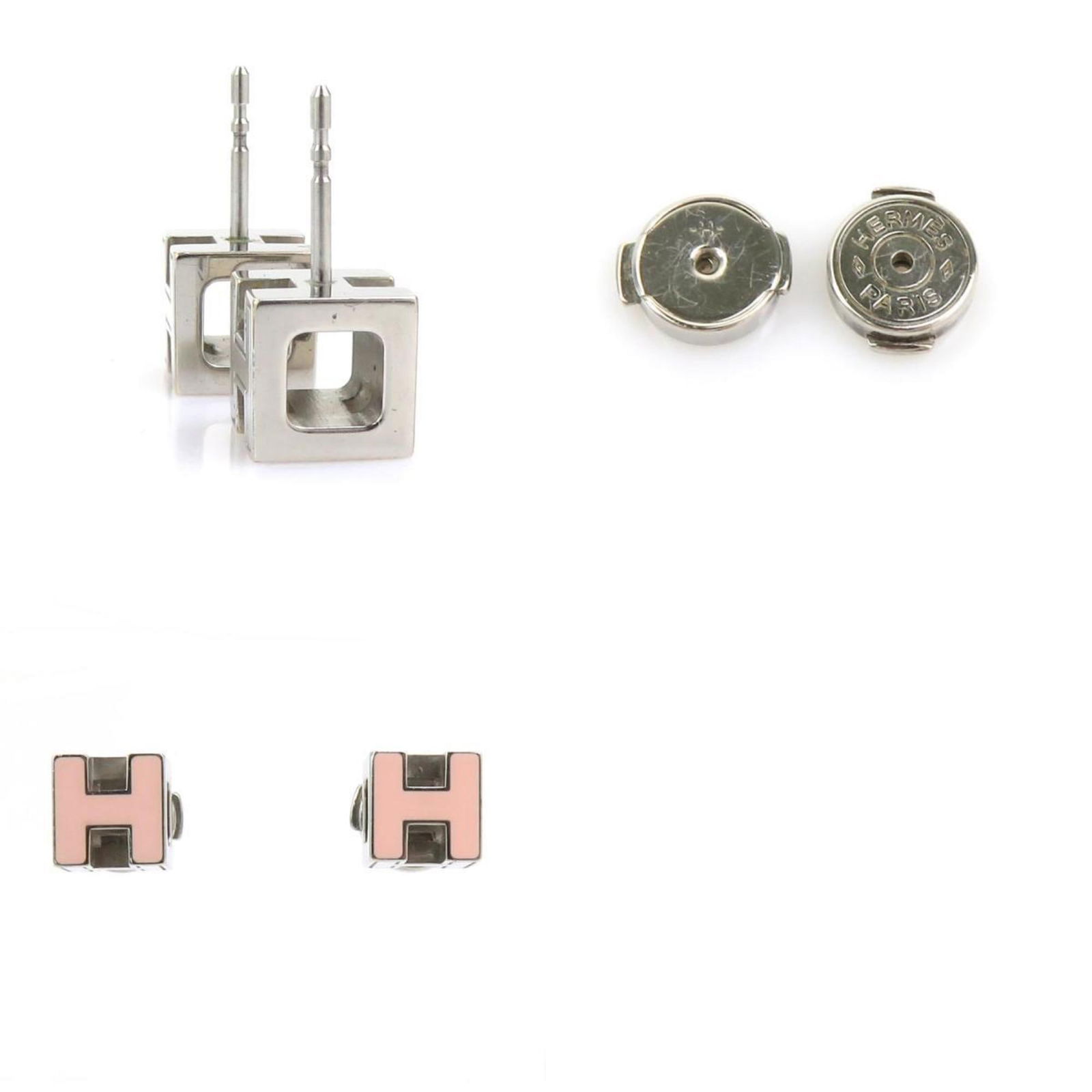 Metal Hermes Stud Earrings - 5