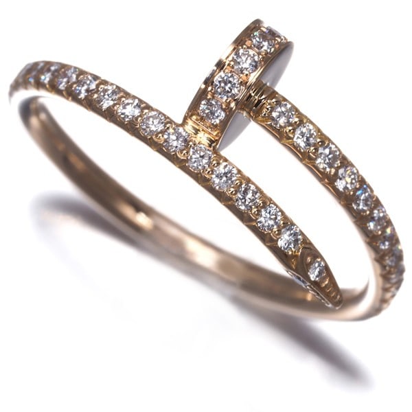 Gold Cartier Ring Diamond Juste Un Clou Sm Eu52 18K 750 Rose (1 of 9)