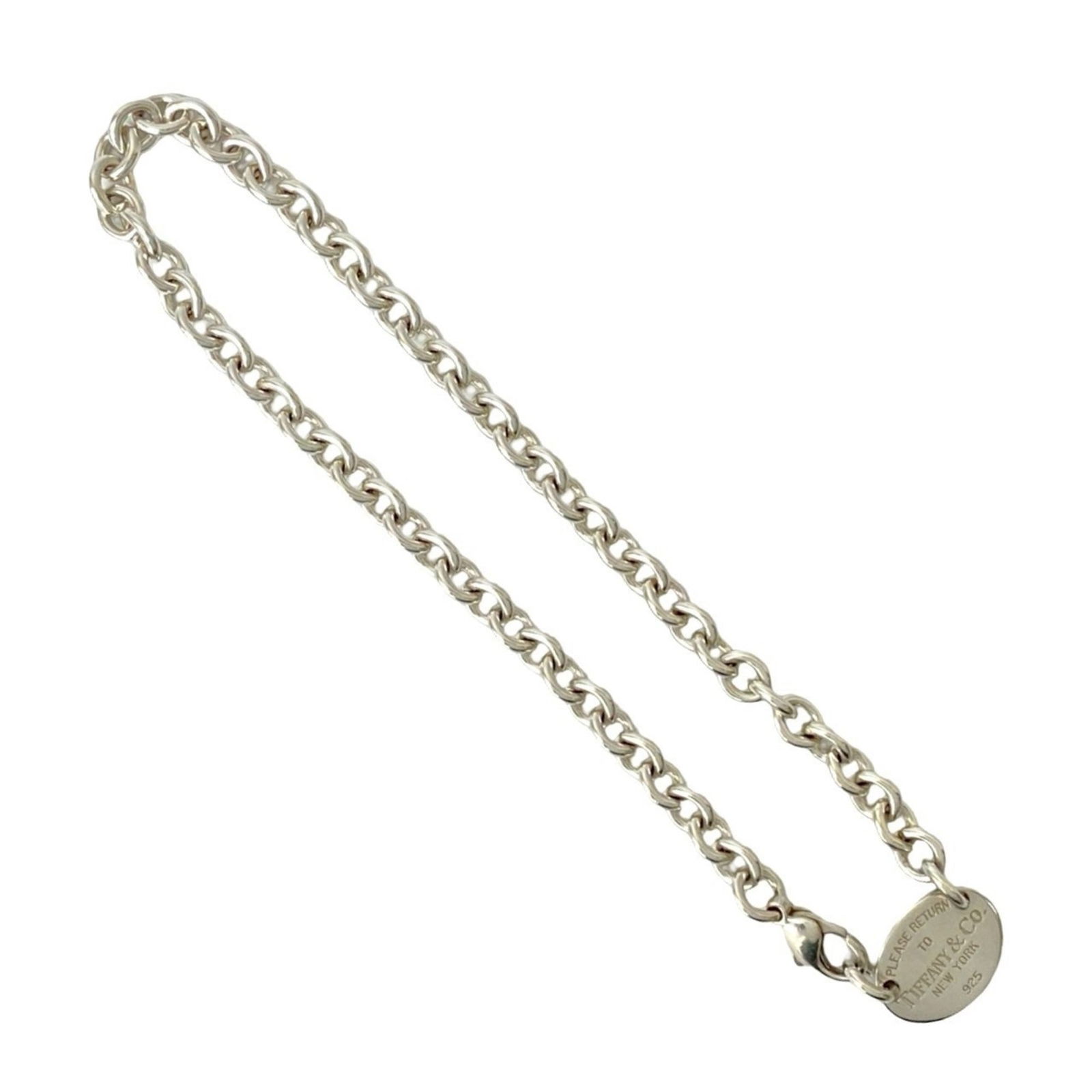 22990 - TIFFANY & Co. Tiffany Return to Oval Necklace - 925 Sterling Silver - Chain Pendant - Choker: 22990 - TIFFANY & Co. Tiffany Return to Oval Necklace - 925 Sterling Silver - Chain Pendant - Choker This listing features 22990 - TIFFANY & Co. Tiffany Return to Oval Necklace - 925 Sterling Silver