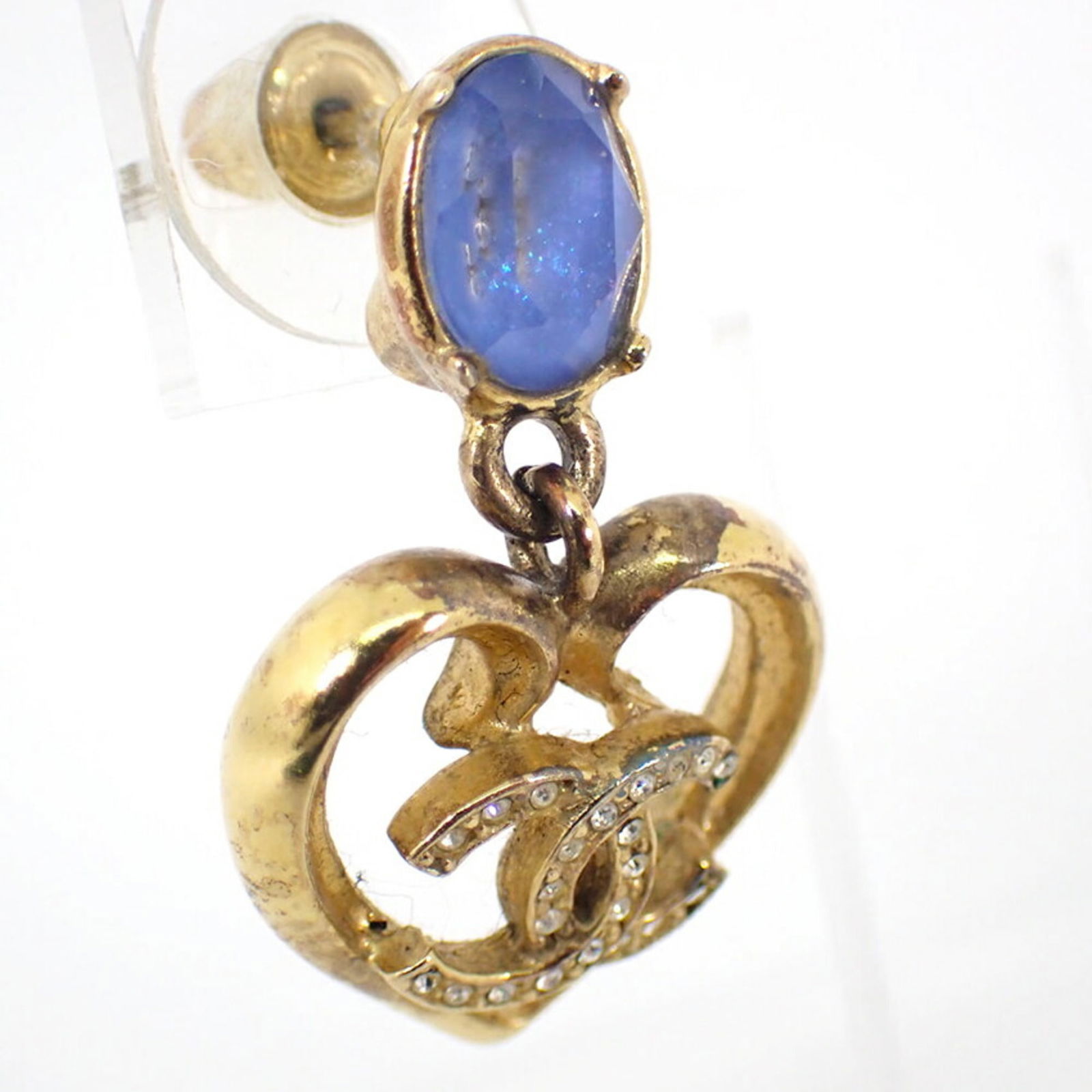 Brass Chanel Stud Earrings - 5