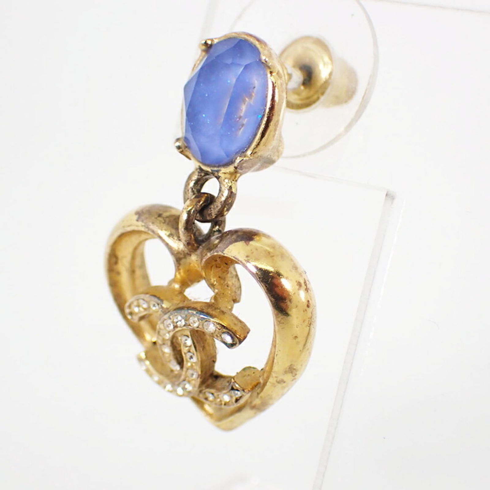 Brass Chanel Stud Earrings - 6