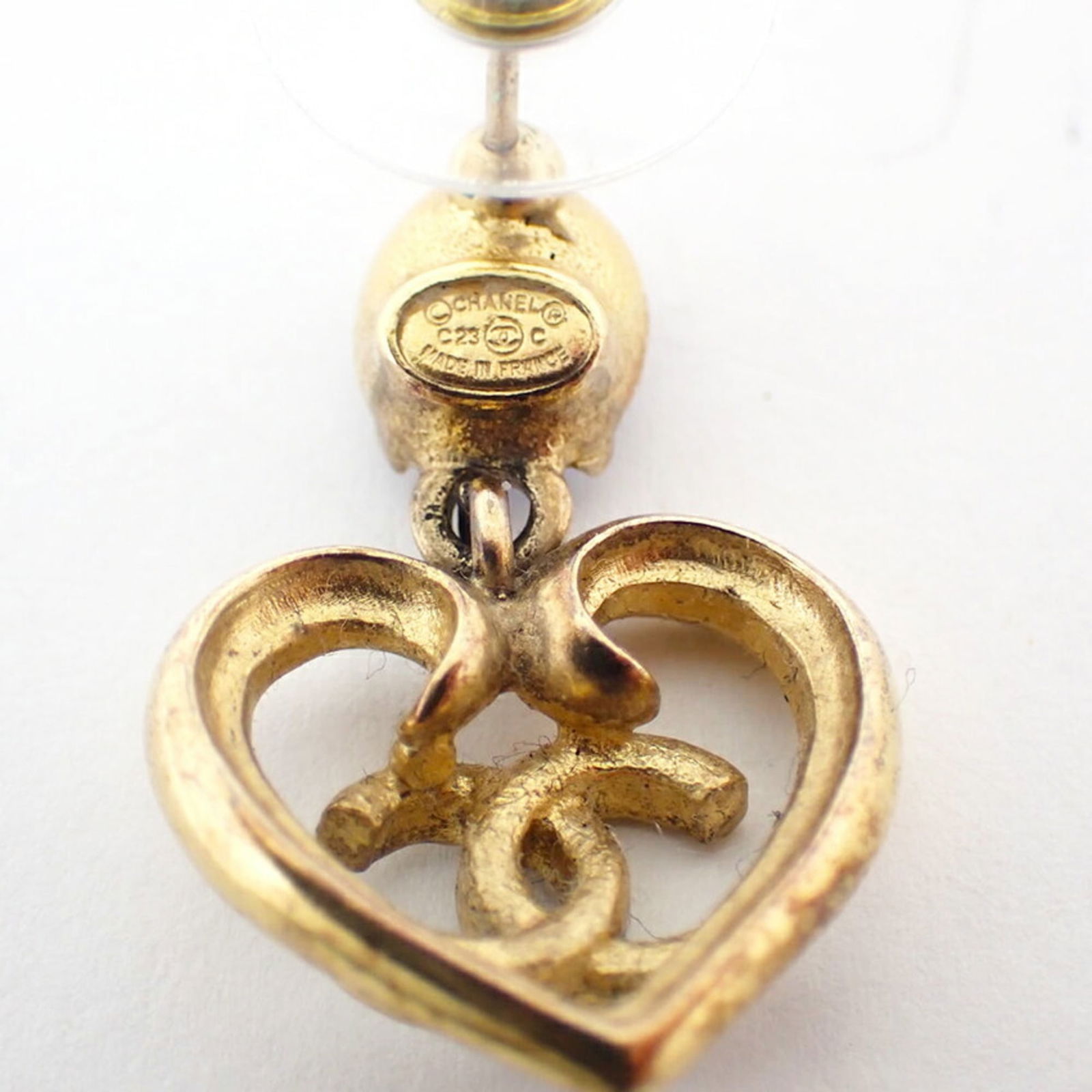 Brass Chanel Stud Earrings - 7