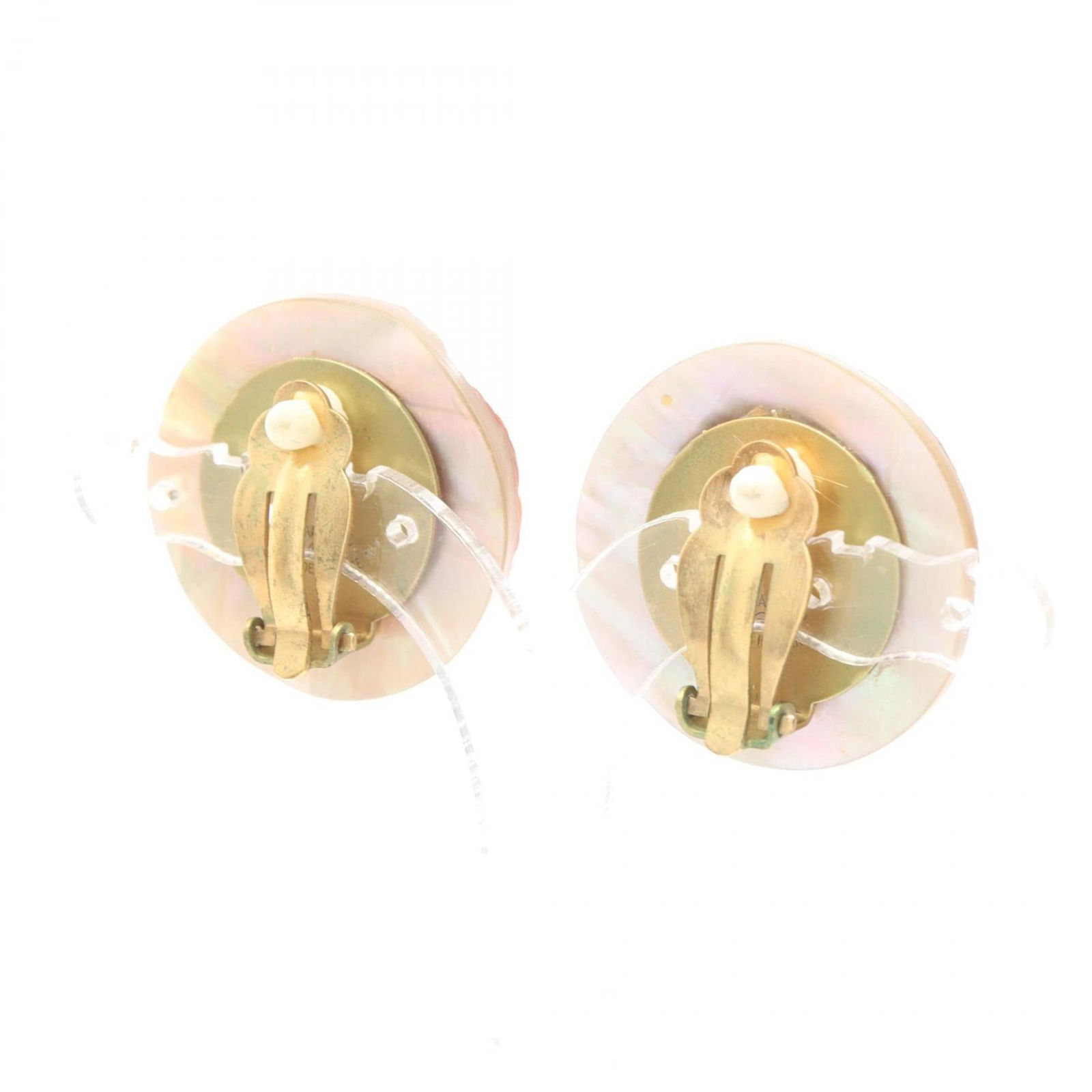 Shell Chanel Clip Earrings - 2