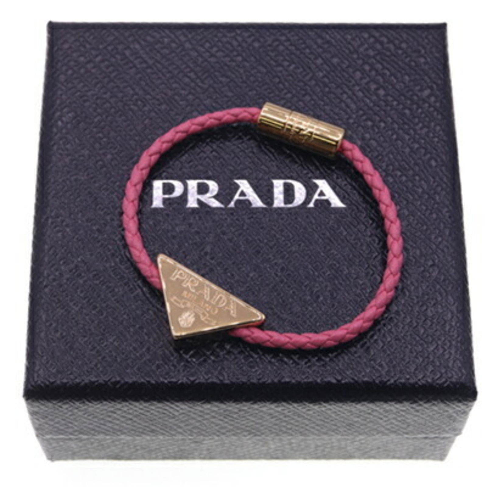 Metal - Prada Charm Bracelet Leather - 7