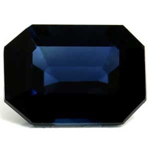Loose Sapphire Gemstone - Emerald 1.07ct Blue SI (1 of 1)