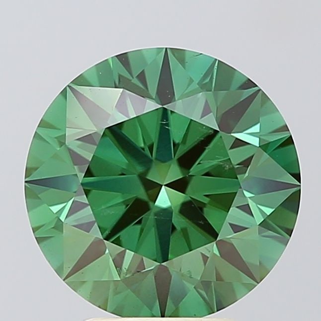 Ideal Loose Lab Diamond - IGI Round 3.48ct Fancy Vivid Green VS1 (1 of 1)