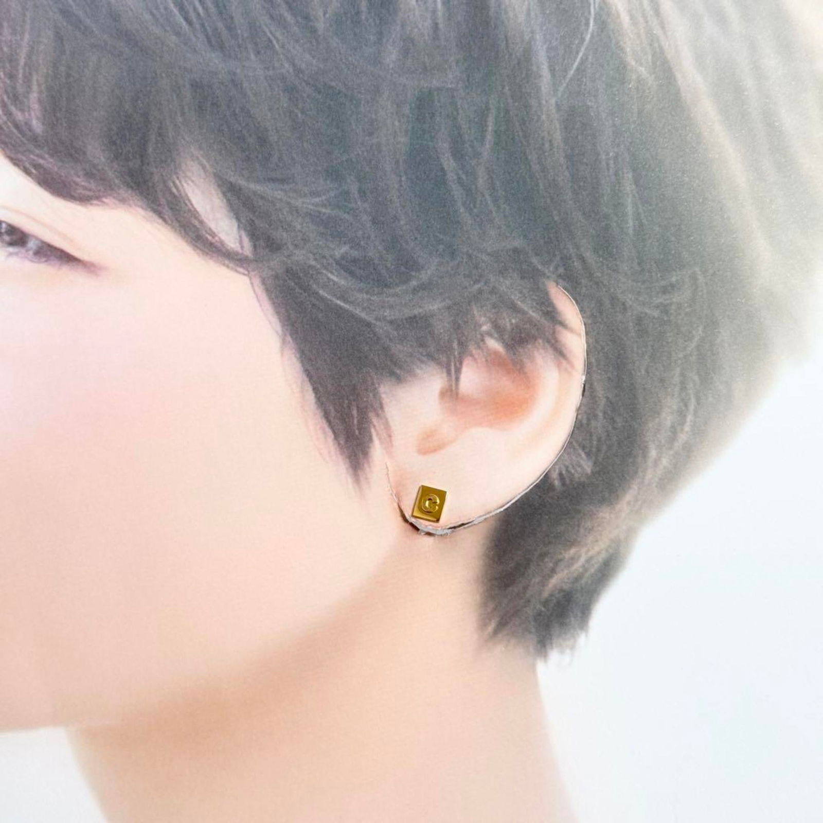 Metal Celine Stud Earrings - 9