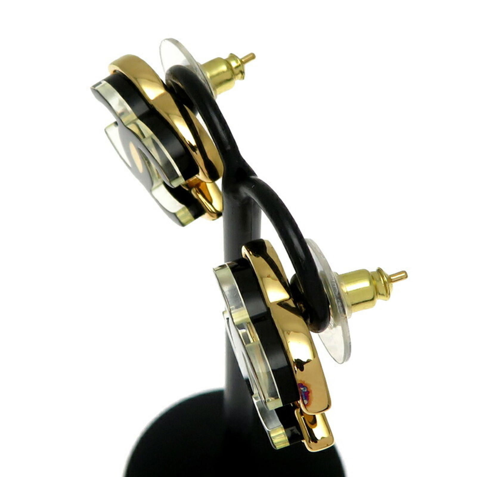 Plastic - Chanel Stud Earrings Gold Plating - 3