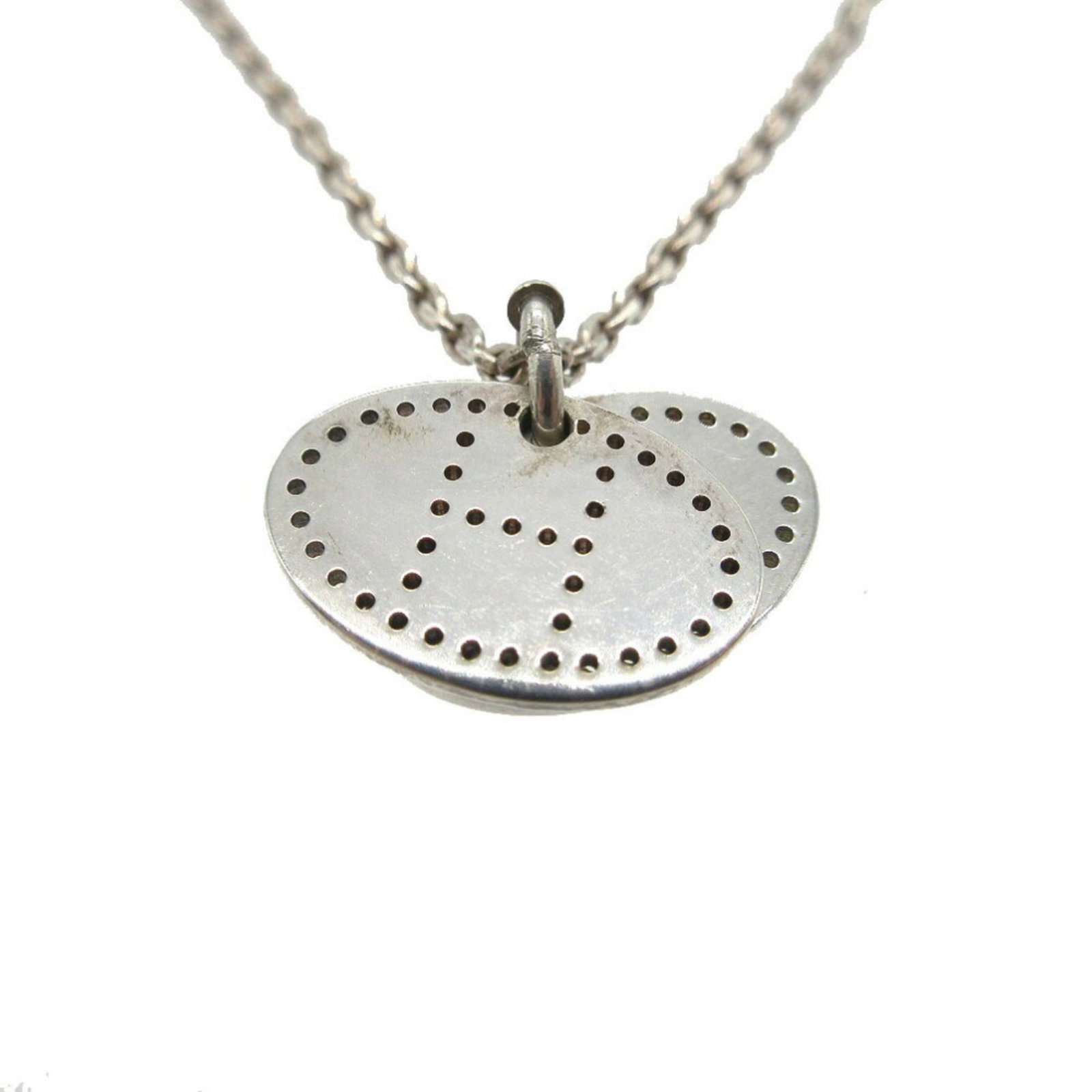0494HERMES Hermes Eclipse Evelyn Oval Necklace Silver 925 (1 of 6)
