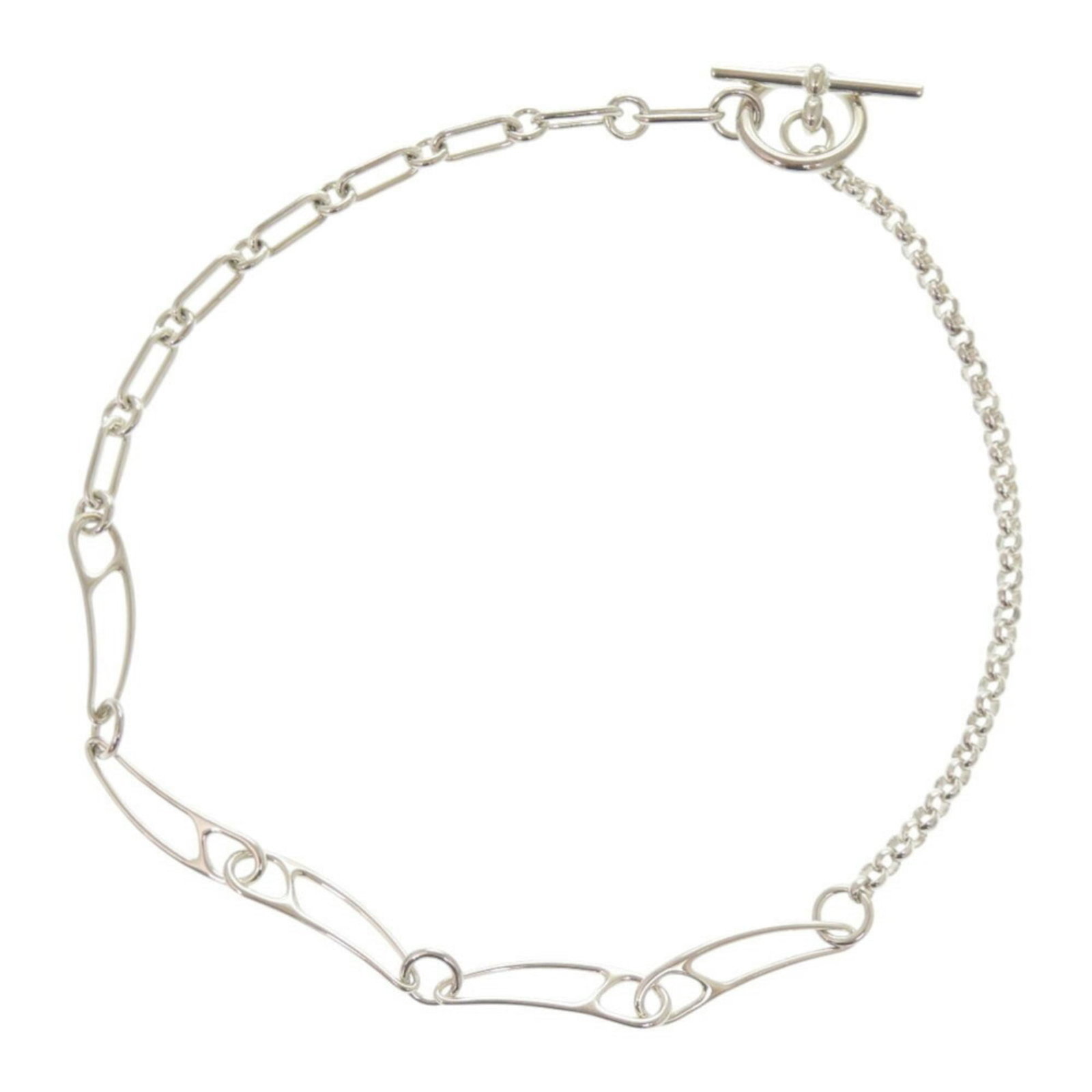 1529HERMES Hermes Chaine d'Ancre Punk ST Silver 925 Necklace (1 of 7)