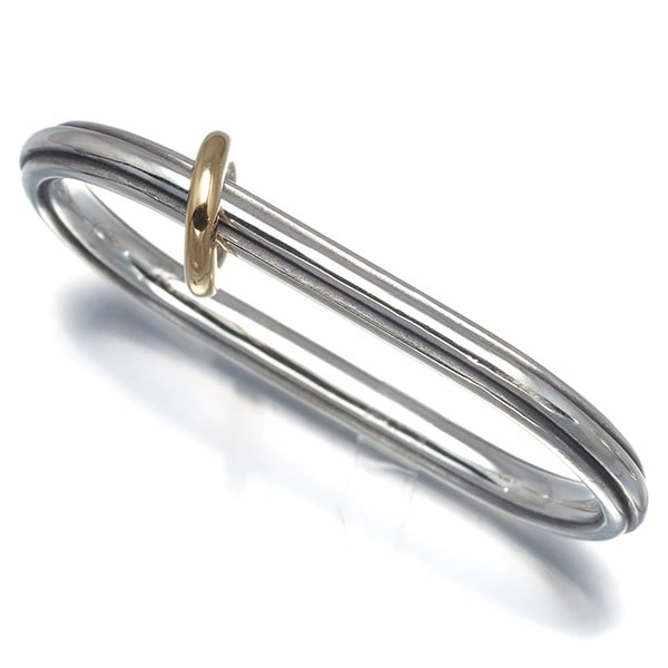 Gold Hirotaka Ring Dune 2-Finger 925 Sterling Silver/ 18K 750 Yellow: Gold Hirotaka Ring Dune 2-Finger 925 Sterling Silver/ 18K 750 Yellow This listing features Gold Hirotaka Ring Dune 2-Finger 925 Sterling Silver/ 18K 750 Yellow. Item specifics are provided below. 