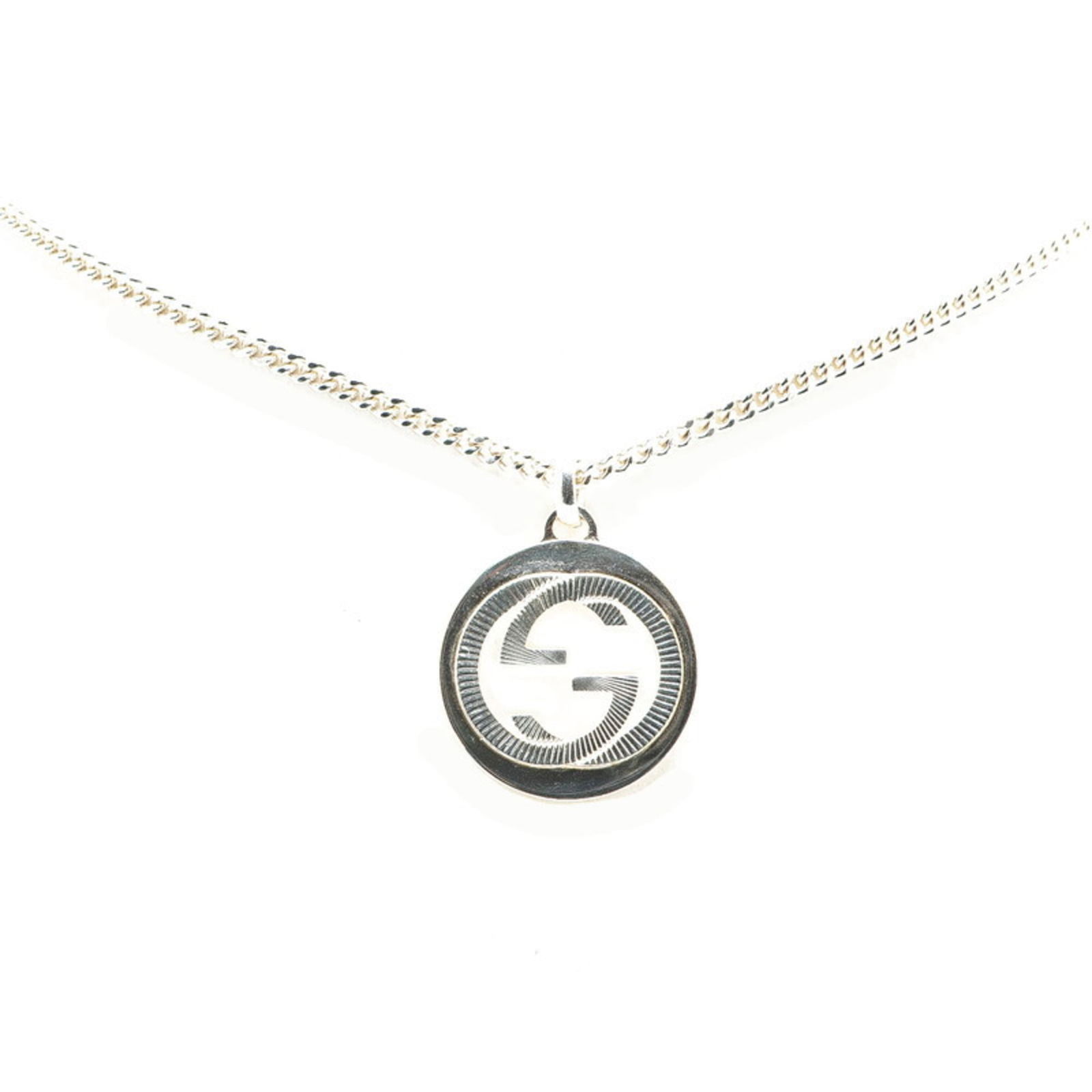 GUCCI Interlocking G Chain Pendant Necklace SV925 Silver Women's: GUCCI Interlocking G Chain Pendant Necklace SV925 Silver Women's This listing features GUCCI Interlocking G Chain Pendant Necklace SV925 Silver Women's. Item specifics are provided below. Item