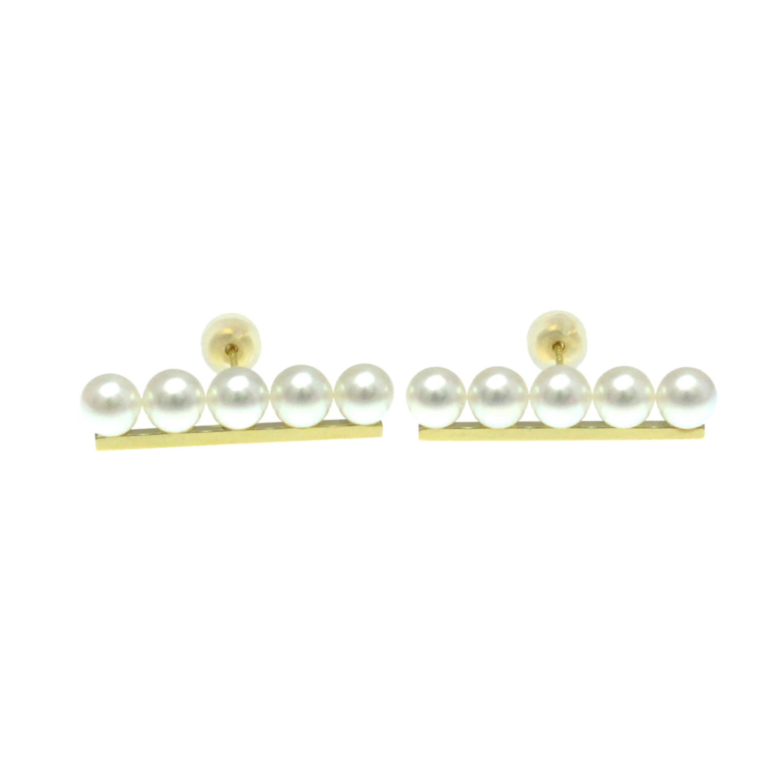 (18K) Tasaki Stud Earrings Yellow Gold (1 of 12)