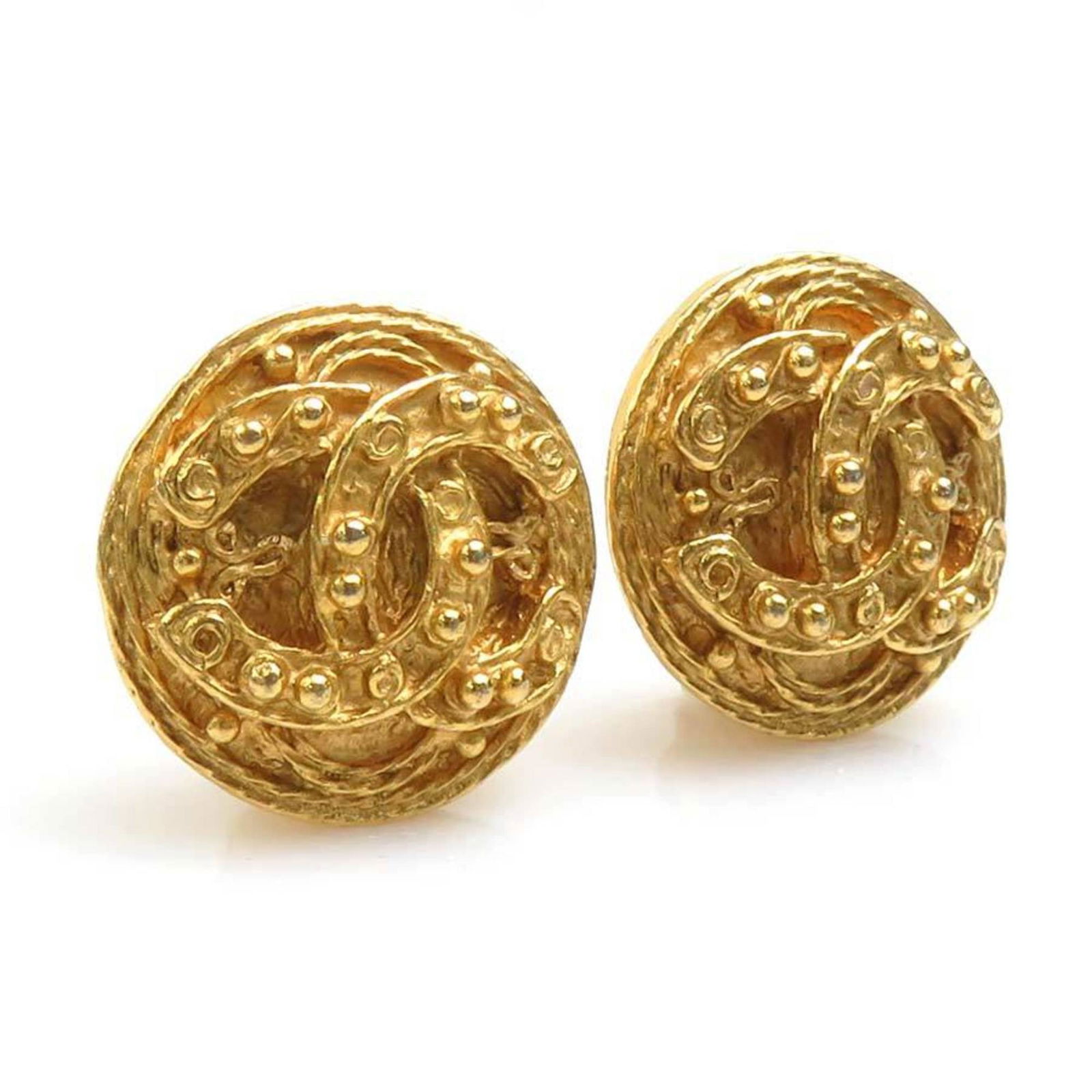 Metal Chanel Clip Earrings (1 of 5)
