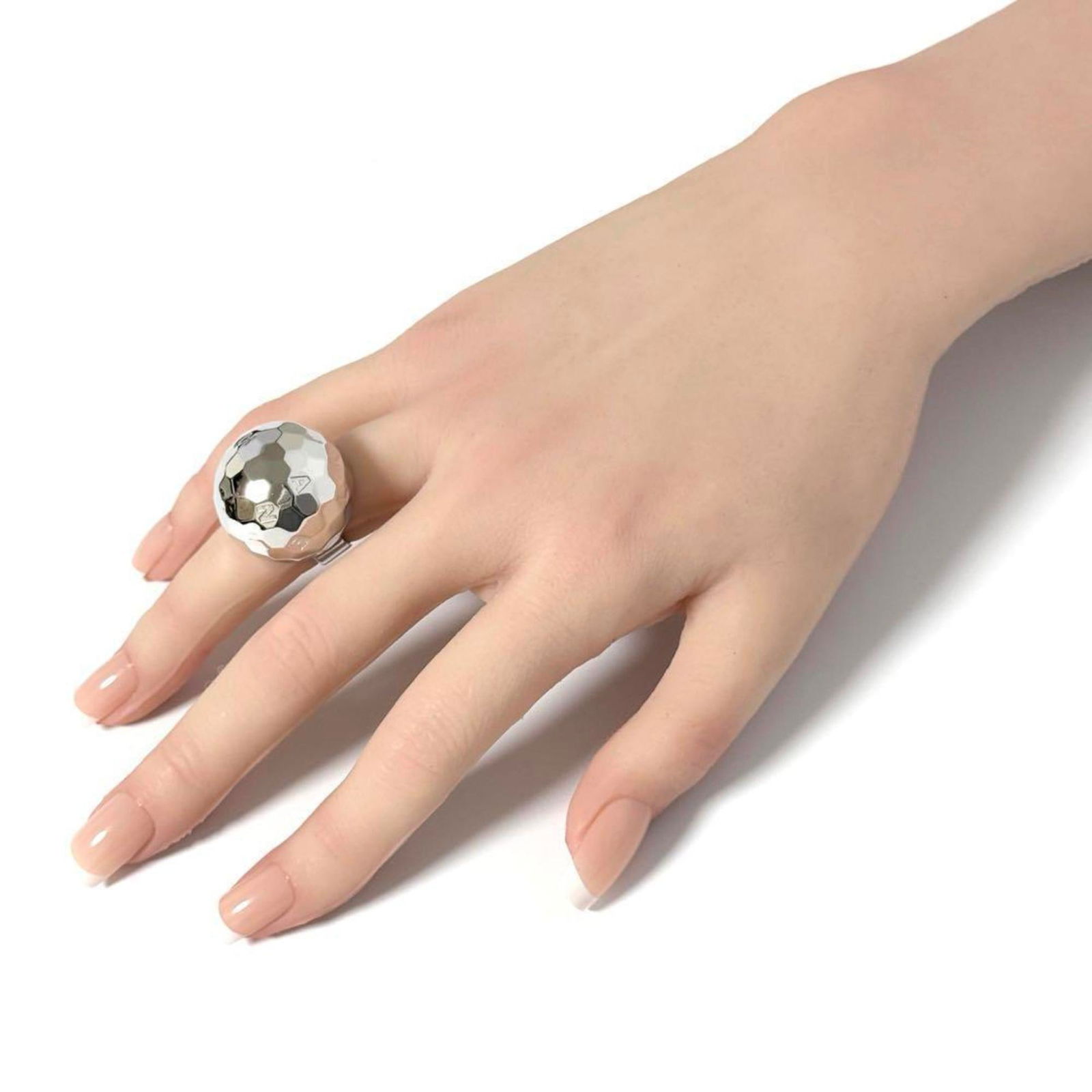 Silver Chanel Band Ring - 10