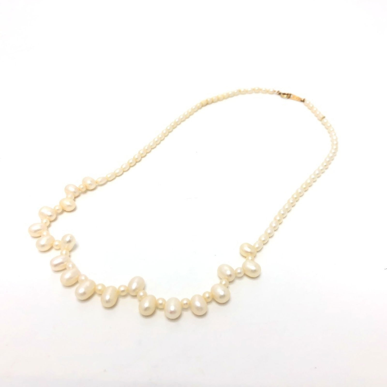 White Tasaki Pearls TASAKI Freshwater Baroque Pearl Accessories Necklace K18 Women's (1 of 7)
