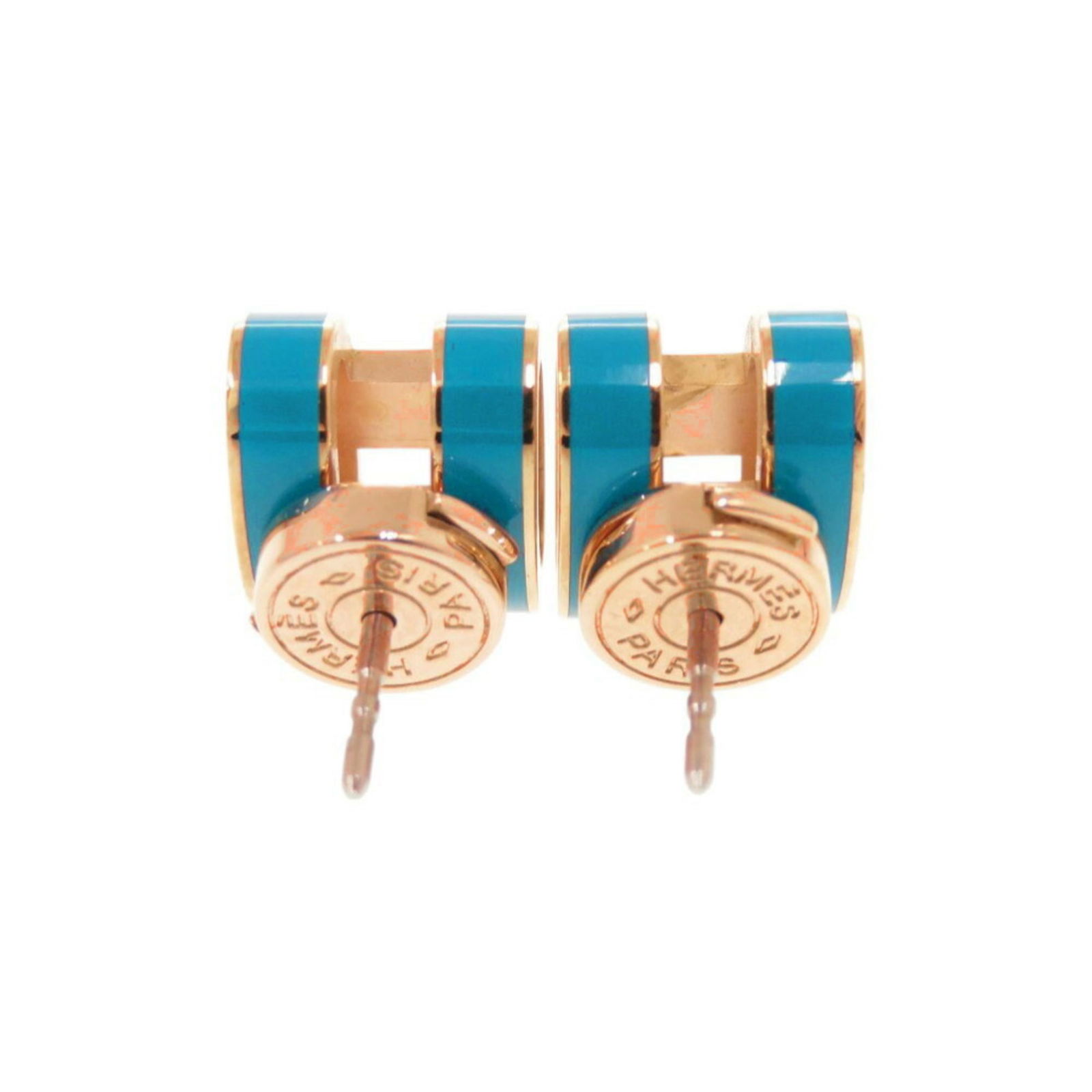 Metal Hermes Stud Earrings - 4