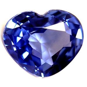 Loose Sapphire Gemstone - Heart 1.0ct Blue SI (1 of 1)