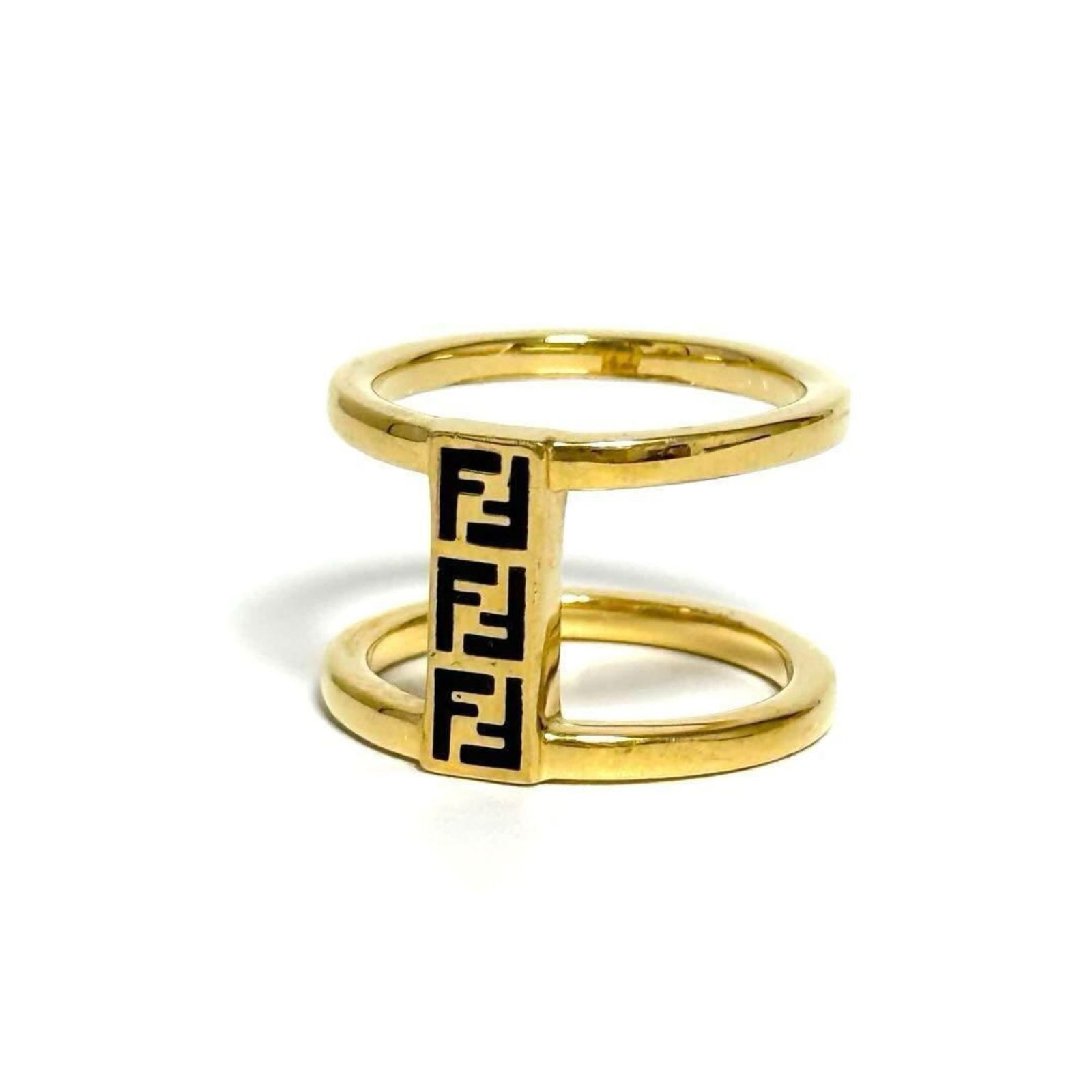 Metal Fendi Band Ring: Metal Fendi Band Ring This listing features Metal Fendi Band Ring. Item specifics are provided below. Item Specifics: Brand: Fendi Type: Band Ring Gender: Men,Women Material: Metal Us Size: 6 Conditio