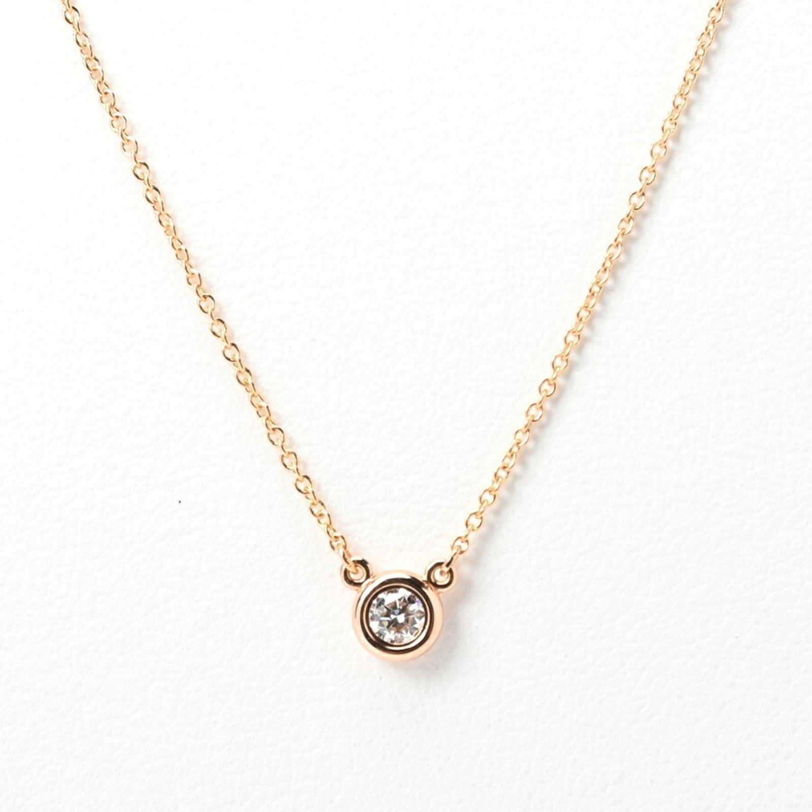 E-156480 Tiffany By the Yard Single Diamond Necklace K18PG 41.5cm: E-156480 Tiffany By the Yard Single Diamond Necklace K18PG 41.5cm This listing features E-156480 Tiffany By the Yard Single Diamond Necklace K18PG 41.5cm. Item specifics are provided below. Item Speci