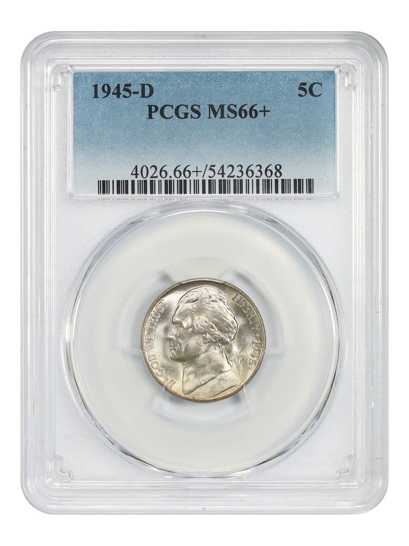Jefferson Nickel - 1945-D 5C PCGS MS66+ (1 of 4)
