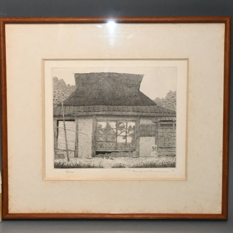 Framed Ryohei Tanaka House with Glass Door Etching 1976 Signed ED 45/ 100: Framed Ryohei Tanaka House with Glass Door Etching 1976 Signed ED 45/ 100 This listing features Framed Ryohei Tanaka House with Glass Door Etching 1976 Signed ED 45/ 100. Item specifics are provided