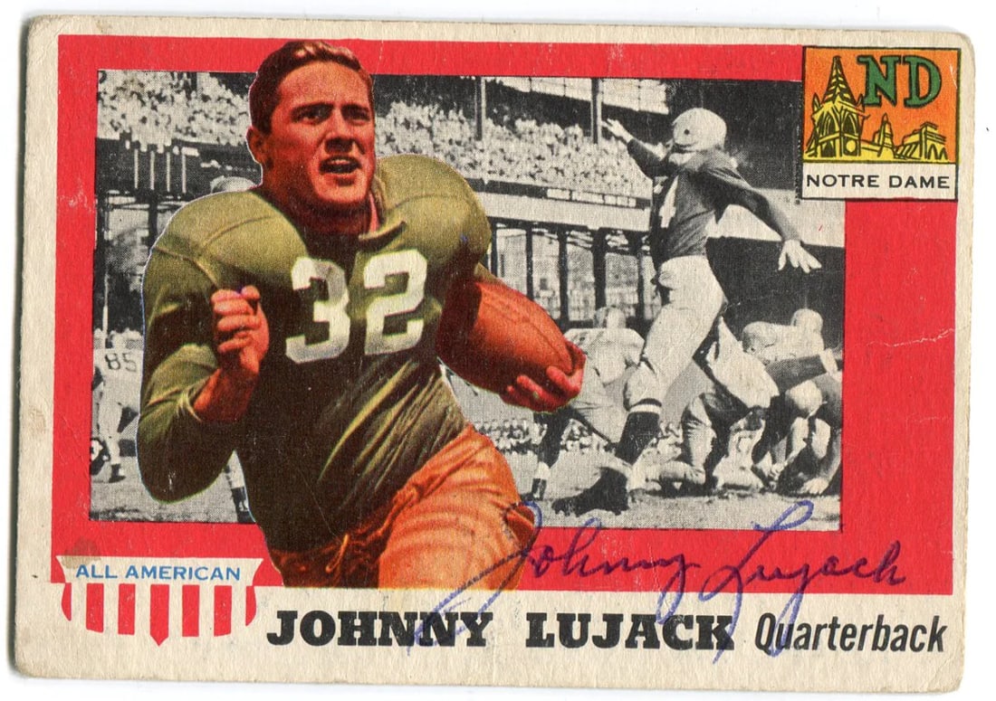 #52 Johnny Lujack Autographed 1995 Topps All-American Card (1 of 1)