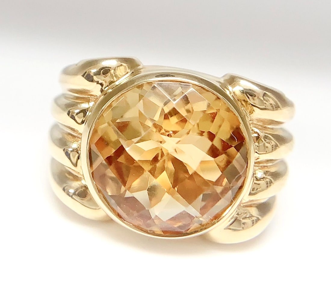 17.2g Vintage Fred Large Citrine 18k Yellow Gold Statement Cocktail Ring Heavy: 17.2g Vintage Fred Large Citrine 18k Yellow Gold Statement Cocktail Ring Heavy This listing features 17.2g Vintage Fred Large Citrine 18k Yellow Gold Statement Cocktail Ring Heavy. Item specifics are