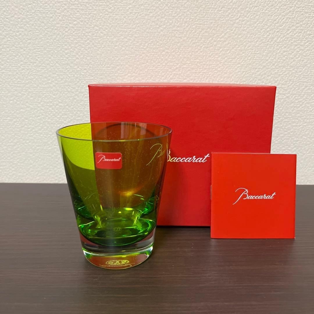 Collectible Baccarat Mosaique Crystal Baby Tumbler Moss Green Luxury Art Glass (1 of 6)