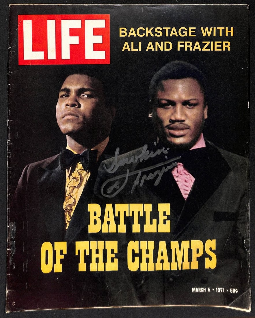 204055 Joe Frazier Signed/ Inscribed "Smoking" 3/ 5/ 1971 LIFE Magazine JSA (1 of 3)
