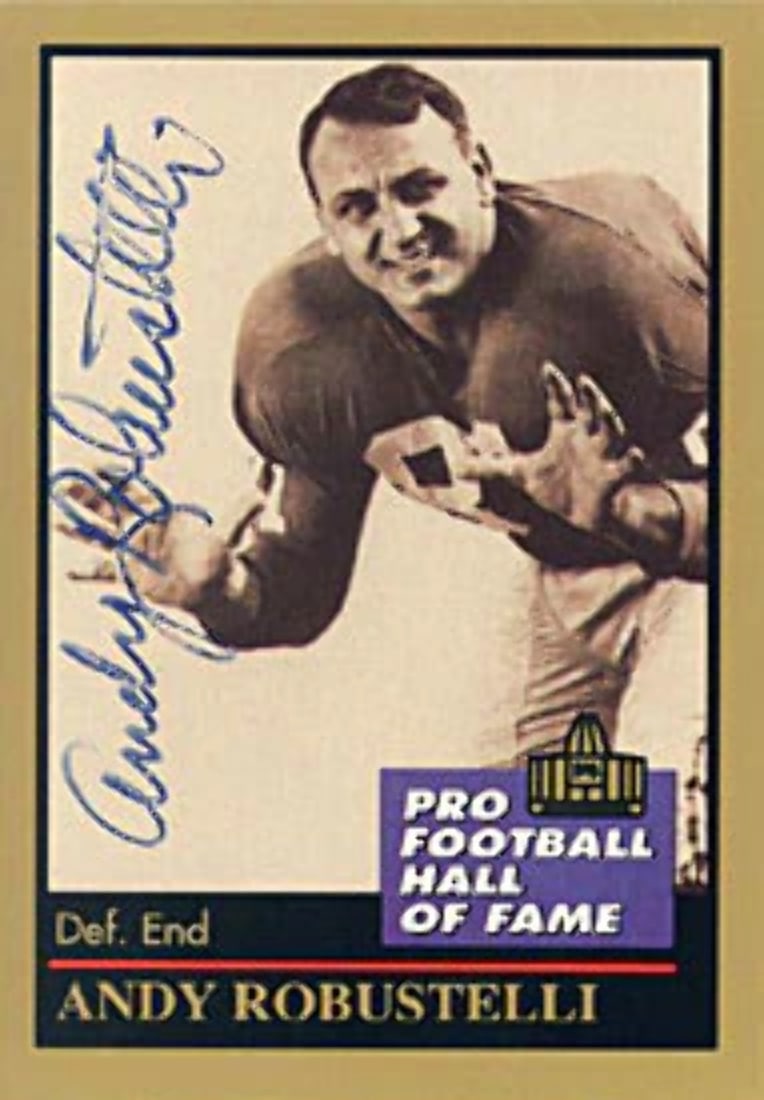 Card Andy Robustelli Autographed 1991 ENOR Pro Football Hall of Fame (1 of 1)