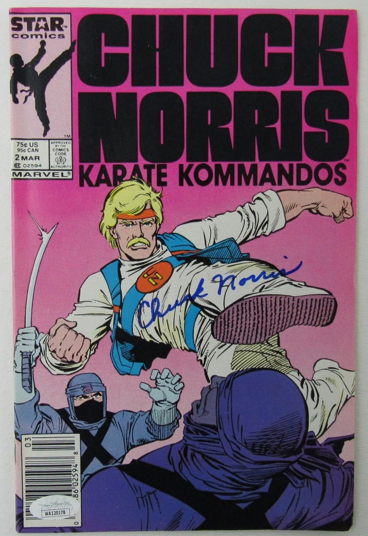 1987 "Karate Kommandos" JSA - Chuck Norris Autographed Comic Book March 2 (1 of 3)