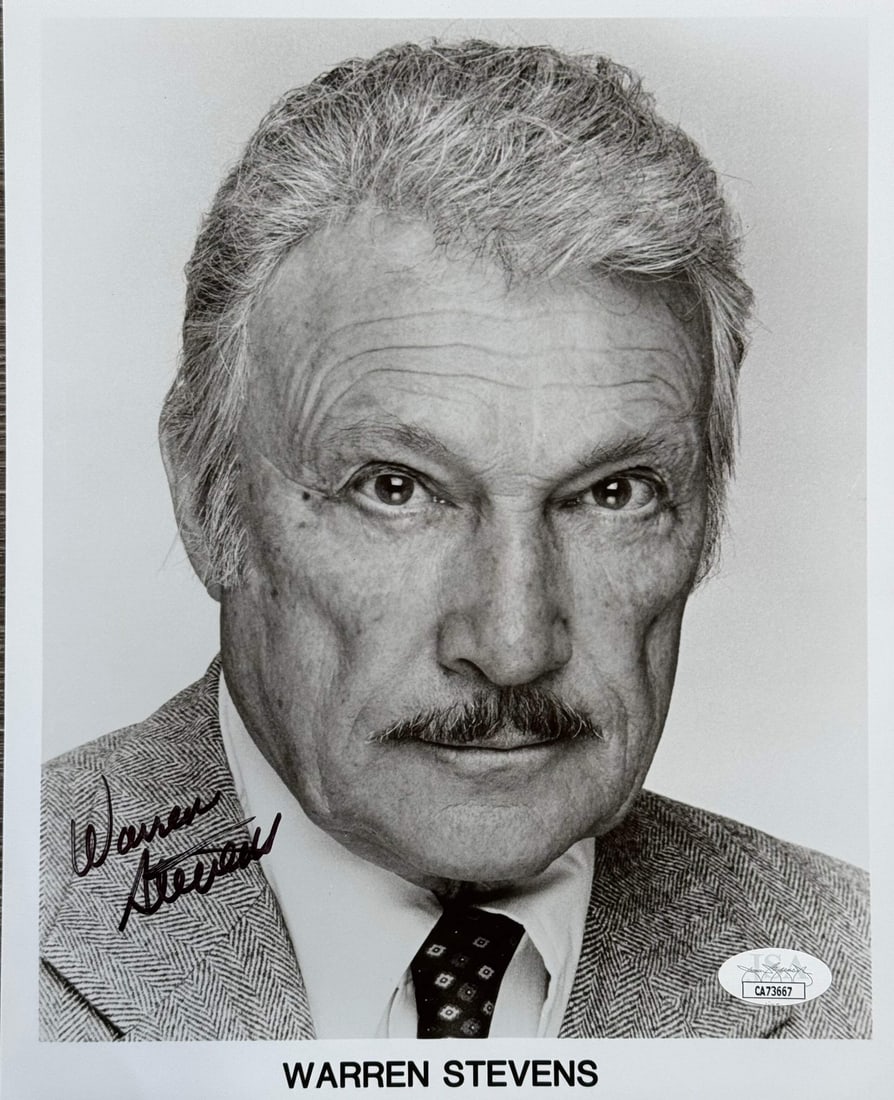 (JSA) Warren Stevens Autographed 8x10 Celebrity Photo (1 of 2)