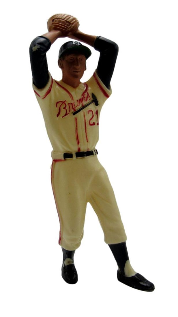 195680 Vintage Warren Spahn Original 1960's Hartland Plastic Baseball Statue (1 of 5)